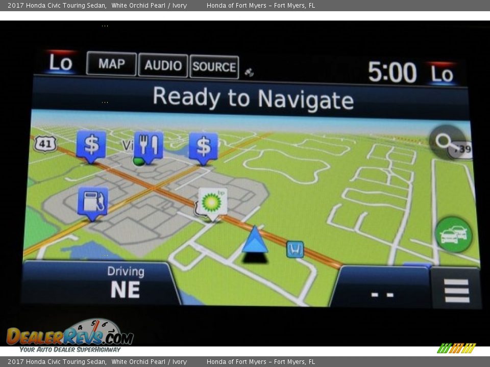 2017 Honda Civic Touring Sedan White Orchid Pearl / Ivory Photo #16