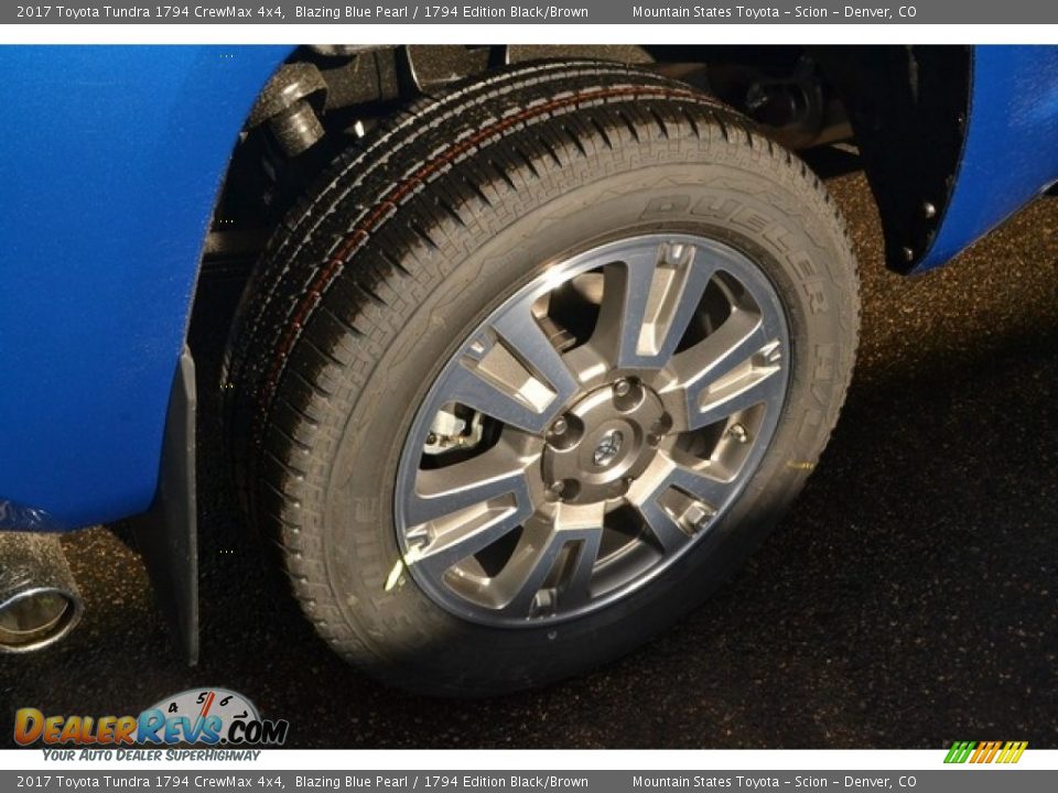 2017 Toyota Tundra 1794 CrewMax 4x4 Blazing Blue Pearl / 1794 Edition Black/Brown Photo #9