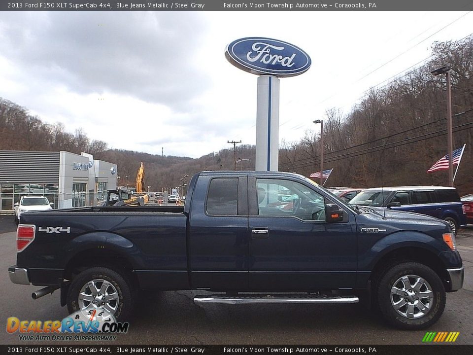 2013 Ford F150 XLT SuperCab 4x4 Blue Jeans Metallic / Steel Gray Photo #1