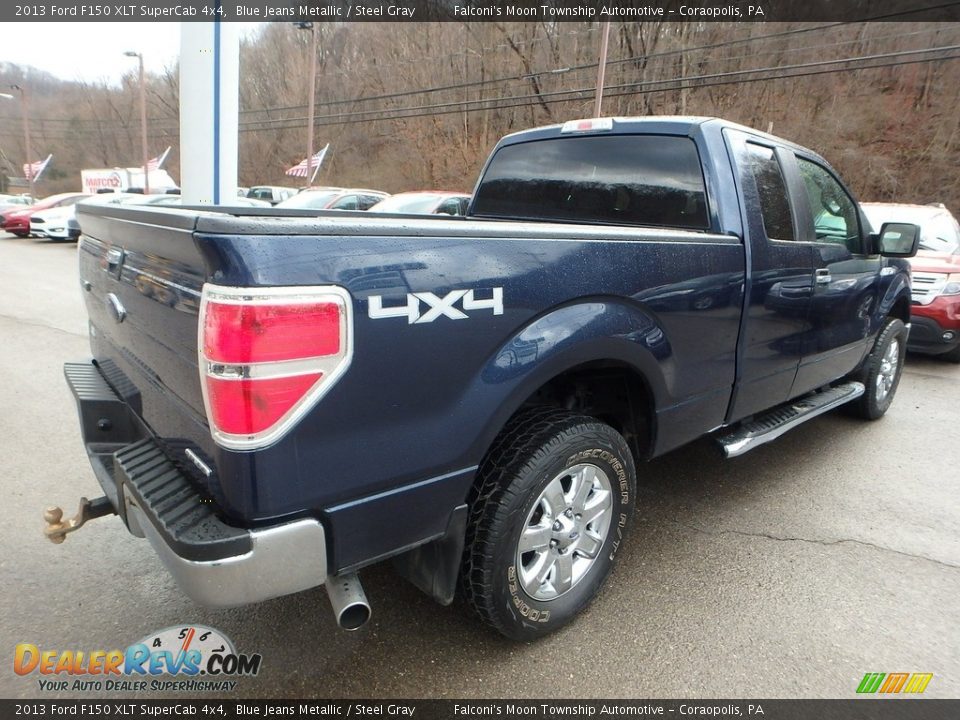 2013 Ford F150 XLT SuperCab 4x4 Blue Jeans Metallic / Steel Gray Photo #2