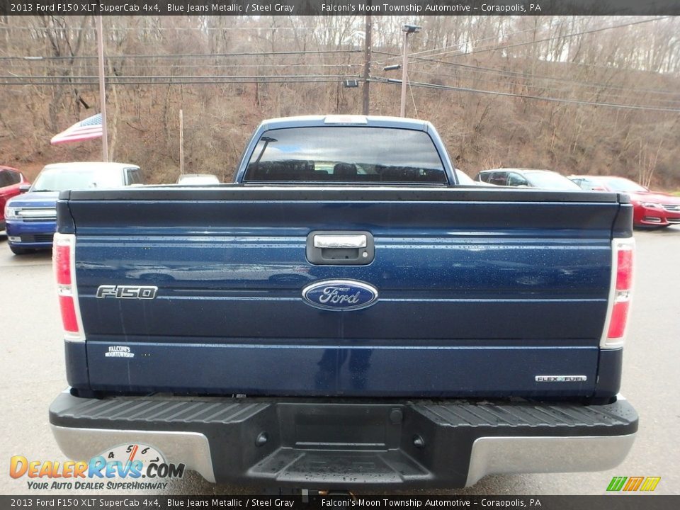 2013 Ford F150 XLT SuperCab 4x4 Blue Jeans Metallic / Steel Gray Photo #3