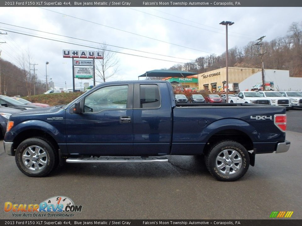 2013 Ford F150 XLT SuperCab 4x4 Blue Jeans Metallic / Steel Gray Photo #5