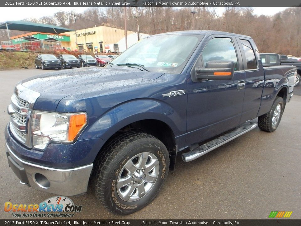 2013 Ford F150 XLT SuperCab 4x4 Blue Jeans Metallic / Steel Gray Photo #6