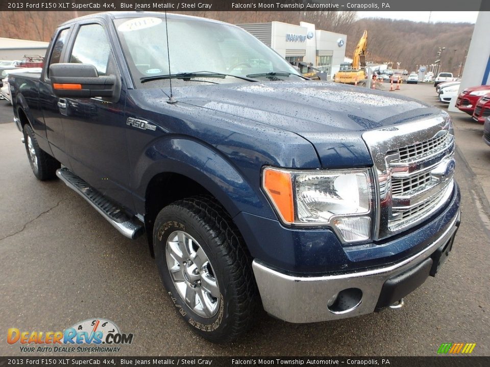2013 Ford F150 XLT SuperCab 4x4 Blue Jeans Metallic / Steel Gray Photo #8
