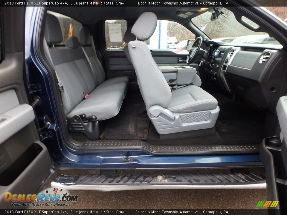 2013 Ford F150 XLT SuperCab 4x4 Blue Jeans Metallic / Steel Gray Photo #14