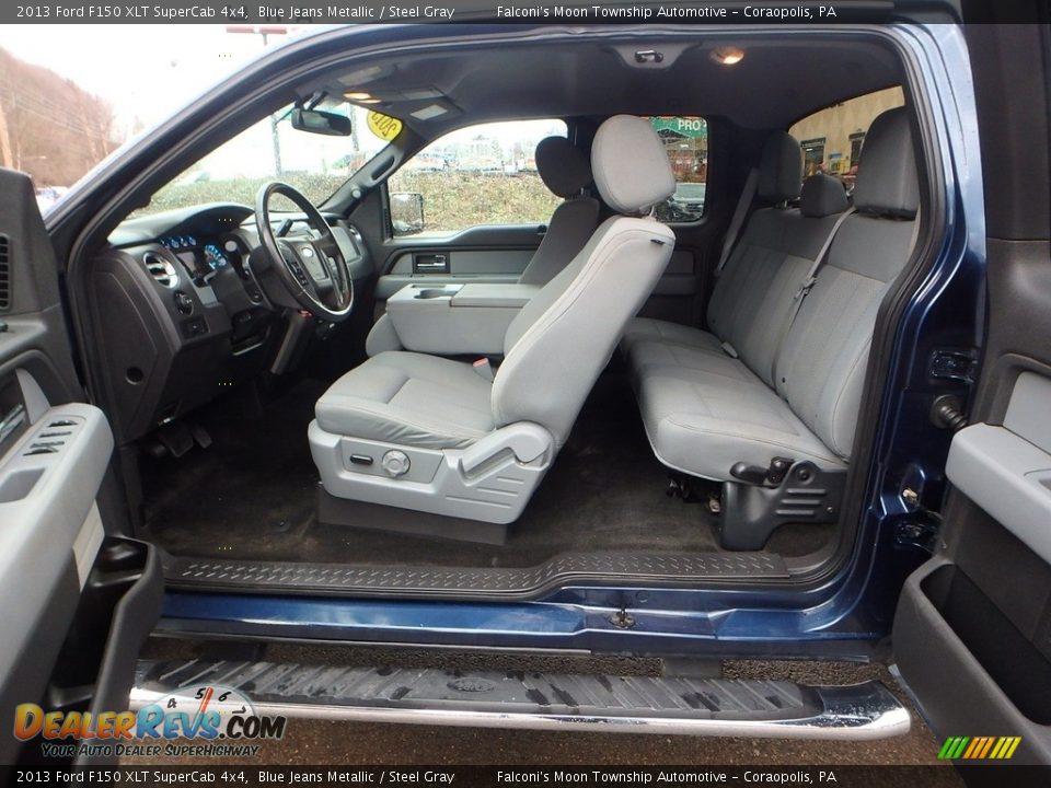 2013 Ford F150 XLT SuperCab 4x4 Blue Jeans Metallic / Steel Gray Photo #21