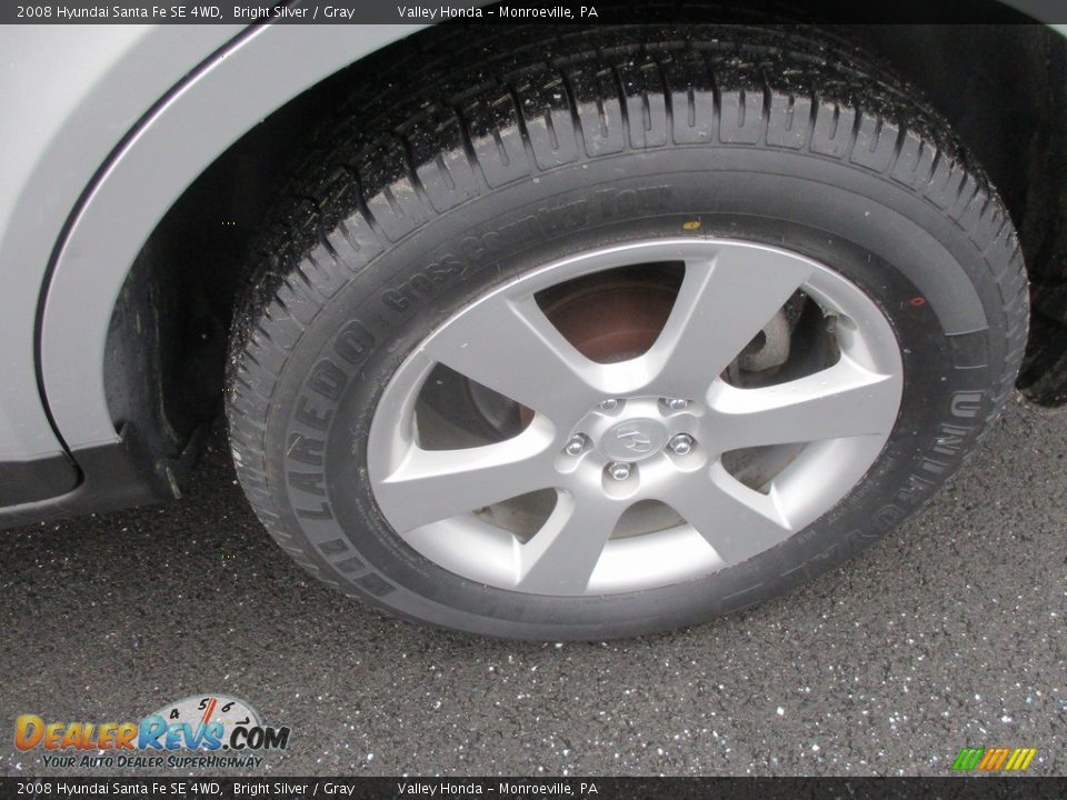 2008 Hyundai Santa Fe SE 4WD Bright Silver / Gray Photo #3