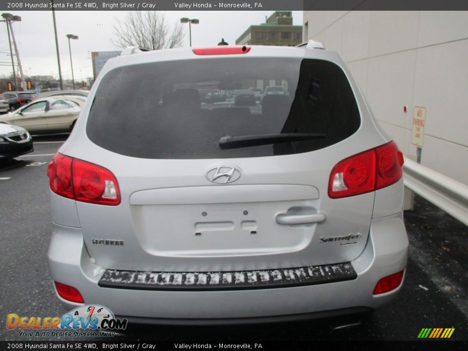 2008 Hyundai Santa Fe SE 4WD Bright Silver / Gray Photo #5