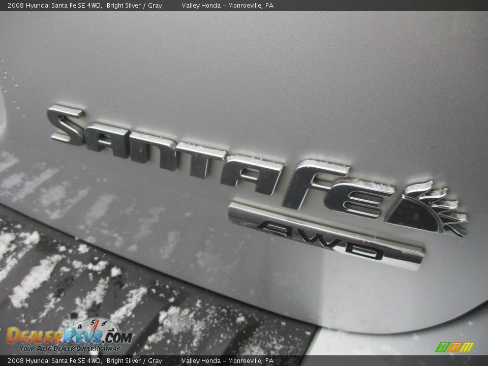 2008 Hyundai Santa Fe SE 4WD Bright Silver / Gray Photo #7