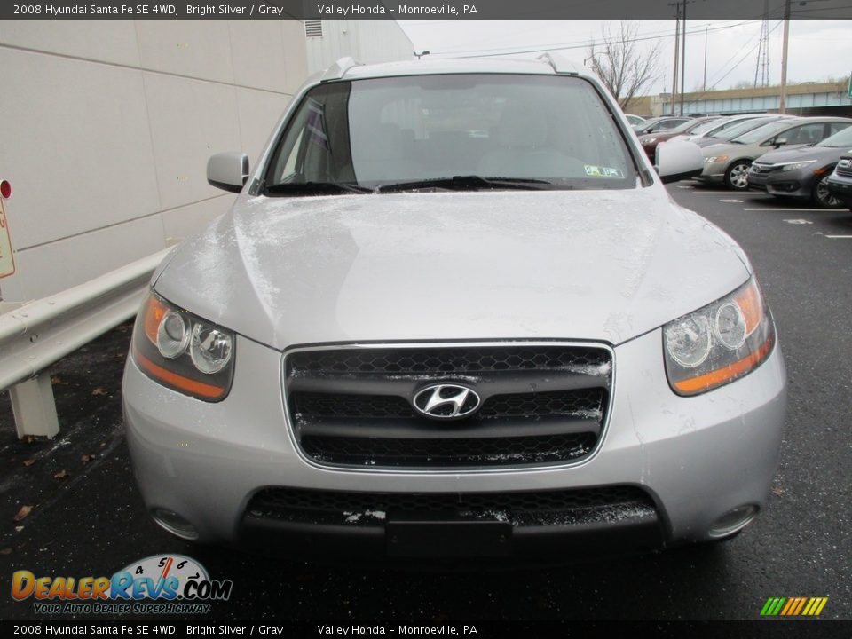 2008 Hyundai Santa Fe SE 4WD Bright Silver / Gray Photo #9