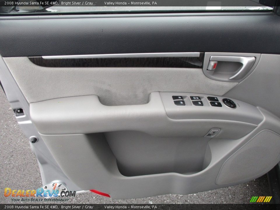 2008 Hyundai Santa Fe SE 4WD Bright Silver / Gray Photo #11