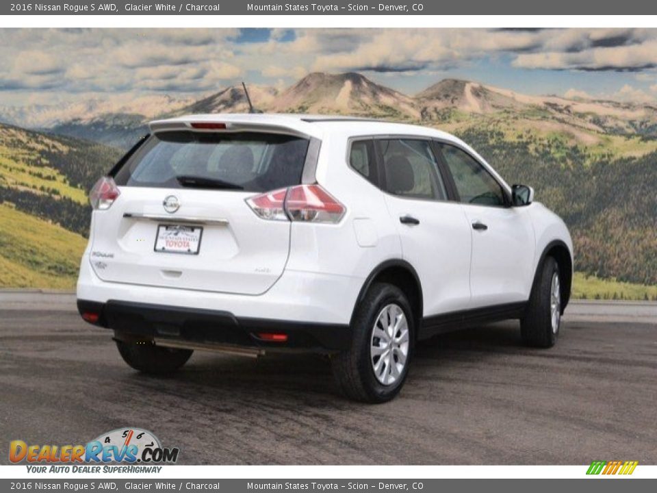 2016 Nissan Rogue S AWD Glacier White / Charcoal Photo #3