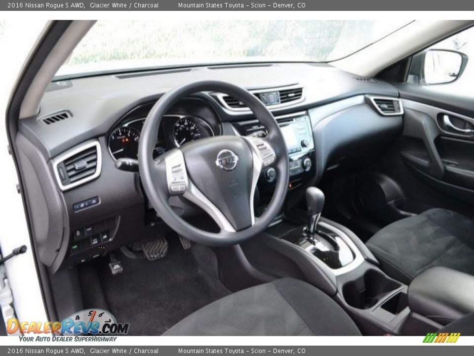 2016 Nissan Rogue S AWD Glacier White / Charcoal Photo #10