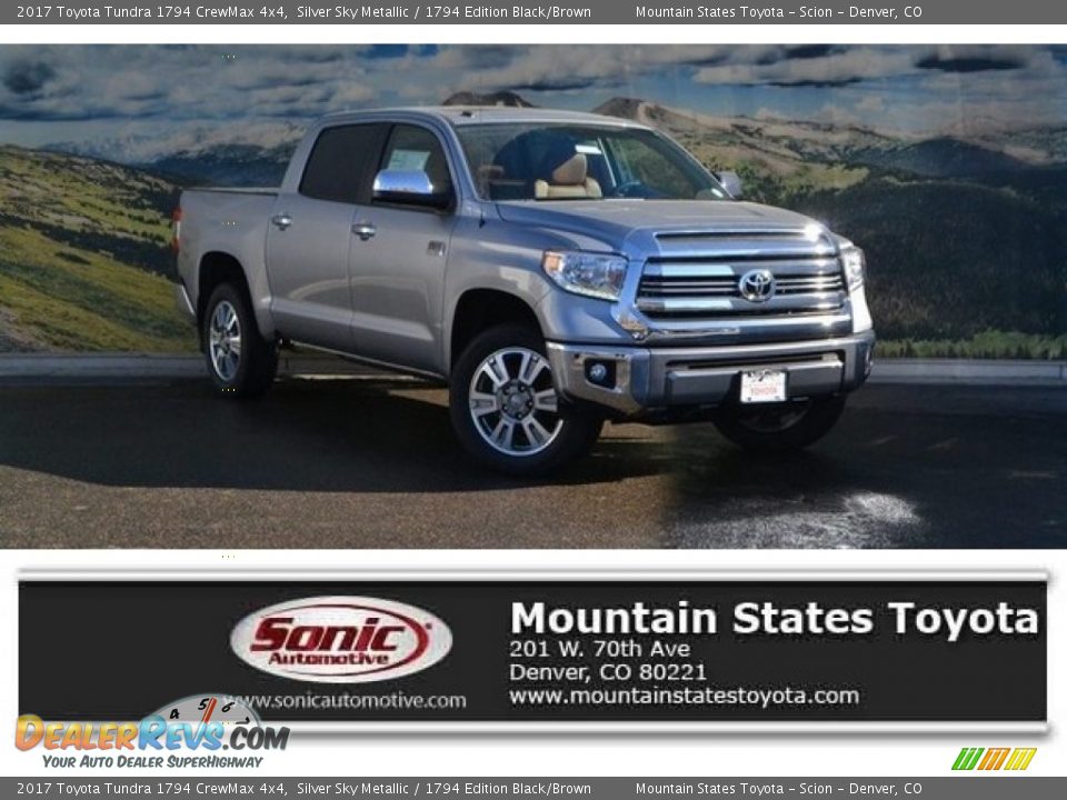 2017 Toyota Tundra 1794 CrewMax 4x4 Silver Sky Metallic / 1794 Edition Black/Brown Photo #1