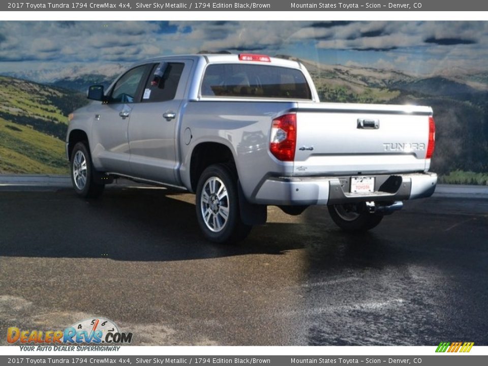 2017 Toyota Tundra 1794 CrewMax 4x4 Silver Sky Metallic / 1794 Edition Black/Brown Photo #3