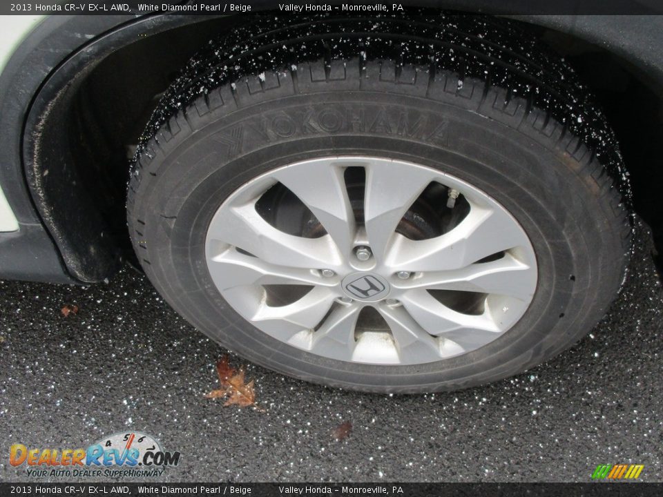 2013 Honda CR-V EX-L AWD White Diamond Pearl / Beige Photo #3