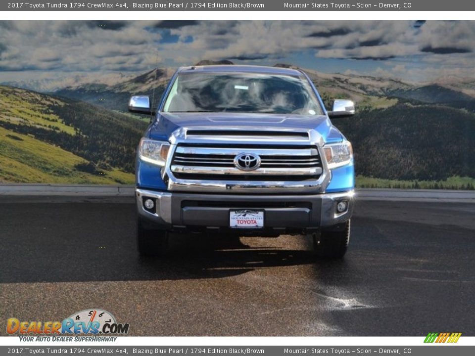 2017 Toyota Tundra 1794 CrewMax 4x4 Blazing Blue Pearl / 1794 Edition Black/Brown Photo #2