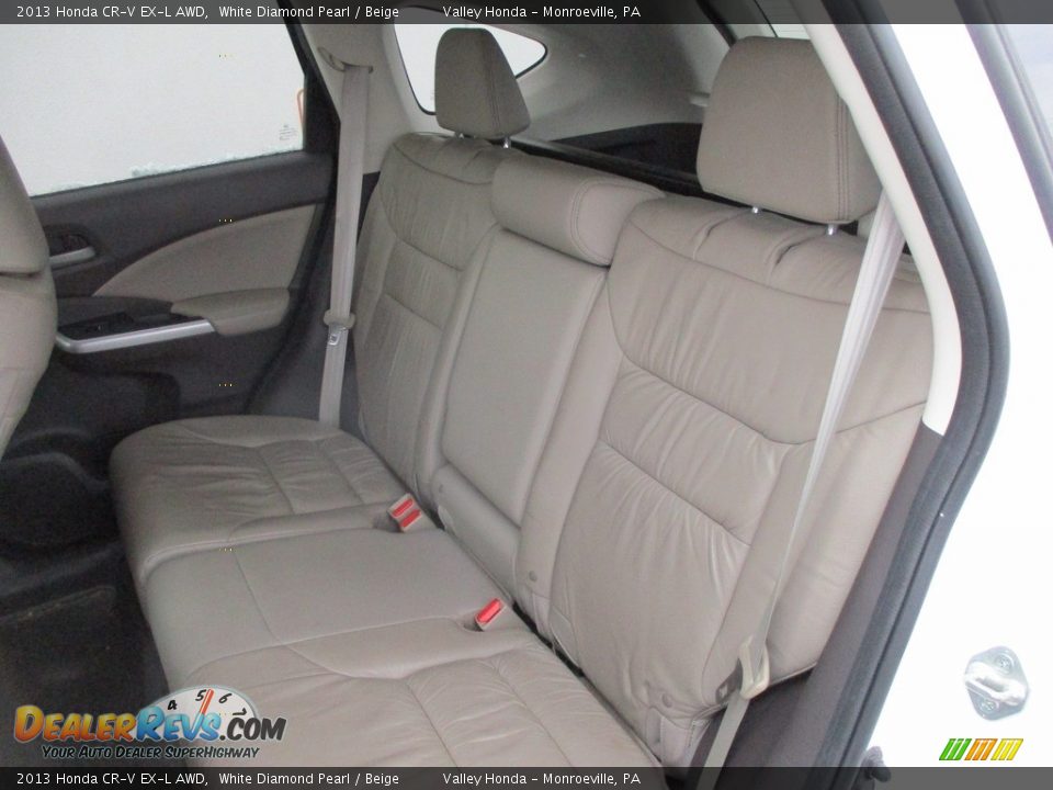 2013 Honda CR-V EX-L AWD White Diamond Pearl / Beige Photo #13