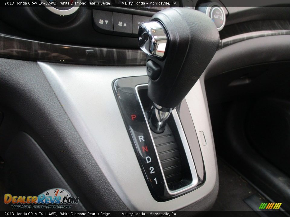 2013 Honda CR-V EX-L AWD White Diamond Pearl / Beige Photo #15