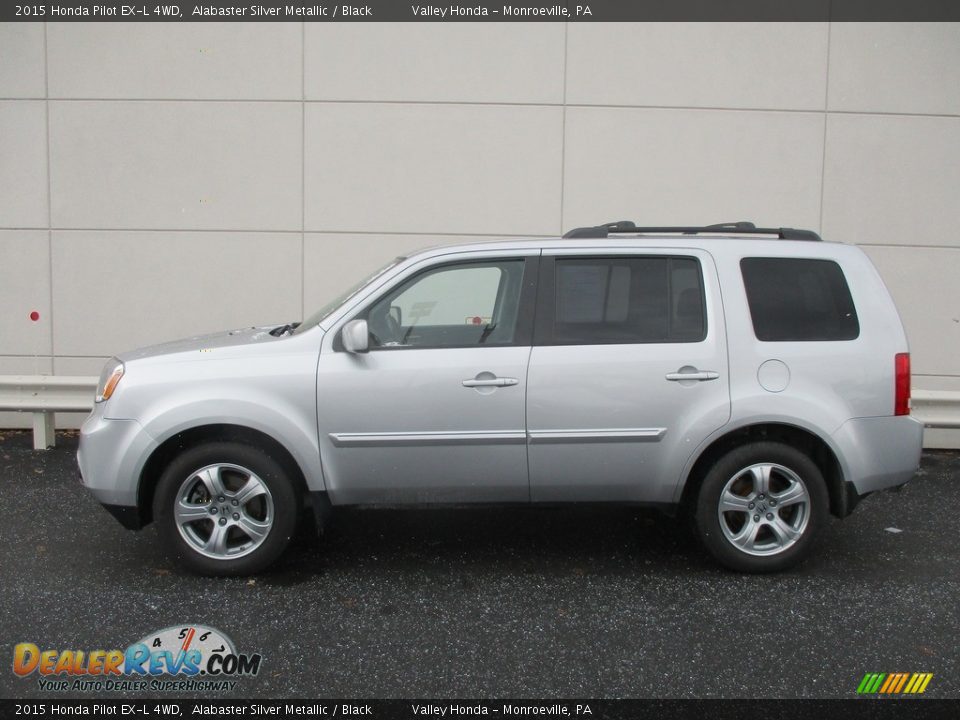 2015 Honda Pilot EX-L 4WD Alabaster Silver Metallic / Black Photo #2