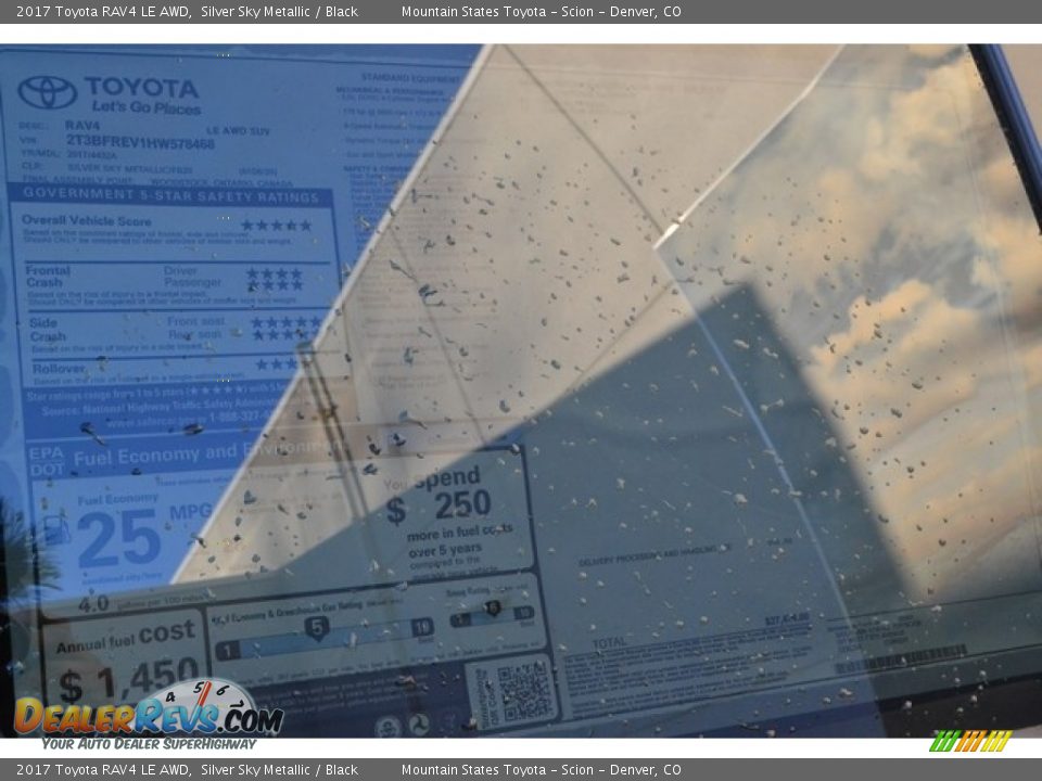 2017 Toyota RAV4 LE AWD Silver Sky Metallic / Black Photo #10