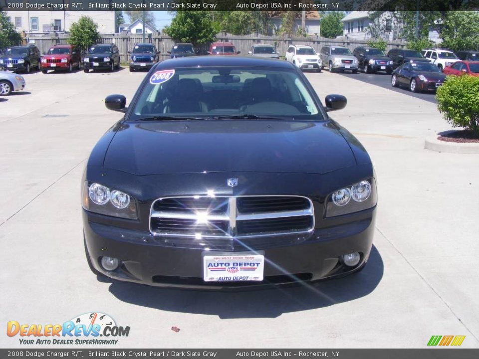 2008 Dodge Charger R/T Brilliant Black Crystal Pearl / Dark Slate Gray Photo #3