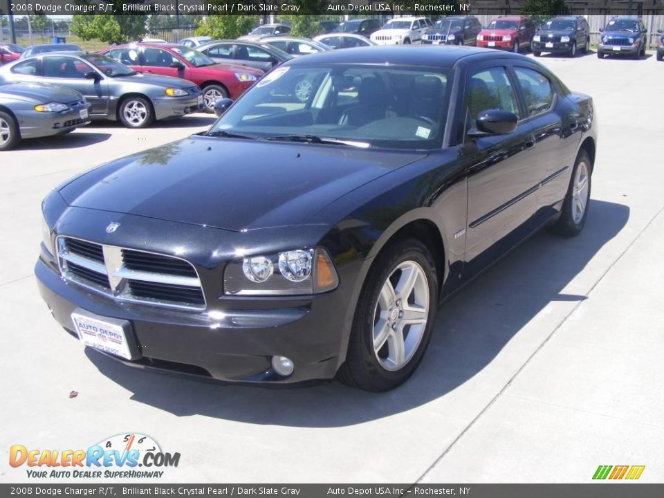 2008 Dodge Charger R/T Brilliant Black Crystal Pearl / Dark Slate Gray Photo #4