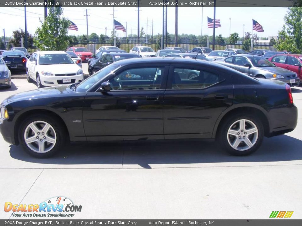 2008 Dodge Charger R/T Brilliant Black Crystal Pearl / Dark Slate Gray Photo #5
