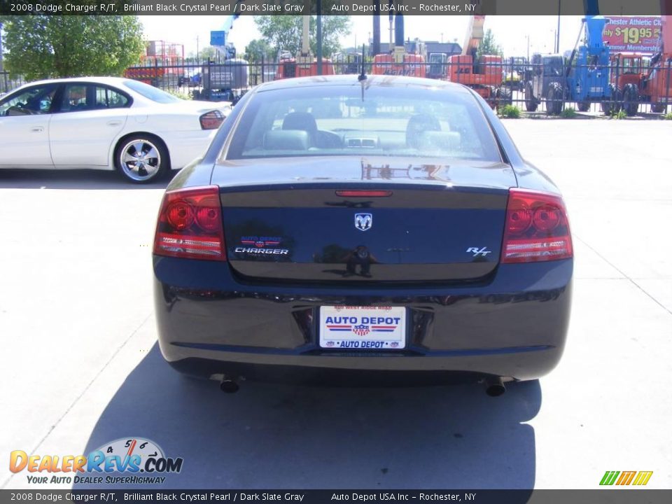 2008 Dodge Charger R/T Brilliant Black Crystal Pearl / Dark Slate Gray Photo #6