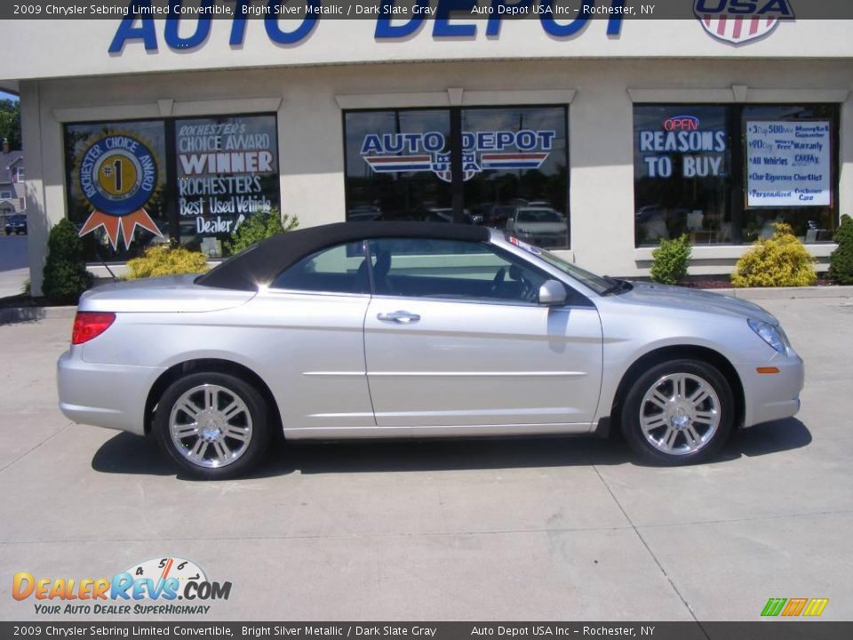 2009 Chrysler Sebring Limited Convertible Bright Silver Metallic / Dark Slate Gray Photo #1