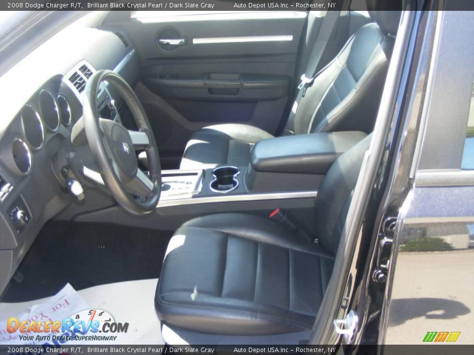 2008 Dodge Charger R/T Brilliant Black Crystal Pearl / Dark Slate Gray Photo #8