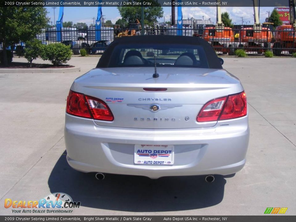 2009 Chrysler Sebring Limited Convertible Bright Silver Metallic / Dark Slate Gray Photo #6