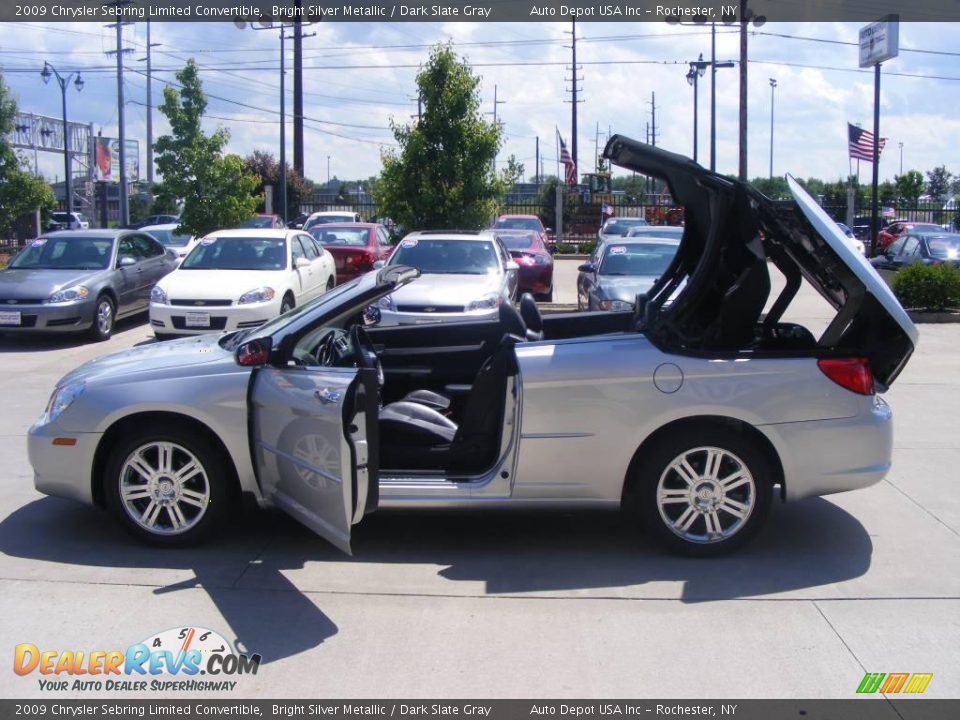 2009 Chrysler Sebring Limited Convertible Bright Silver Metallic / Dark Slate Gray Photo #8