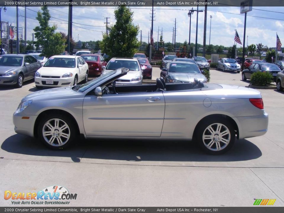 2009 Chrysler Sebring Limited Convertible Bright Silver Metallic / Dark Slate Gray Photo #9