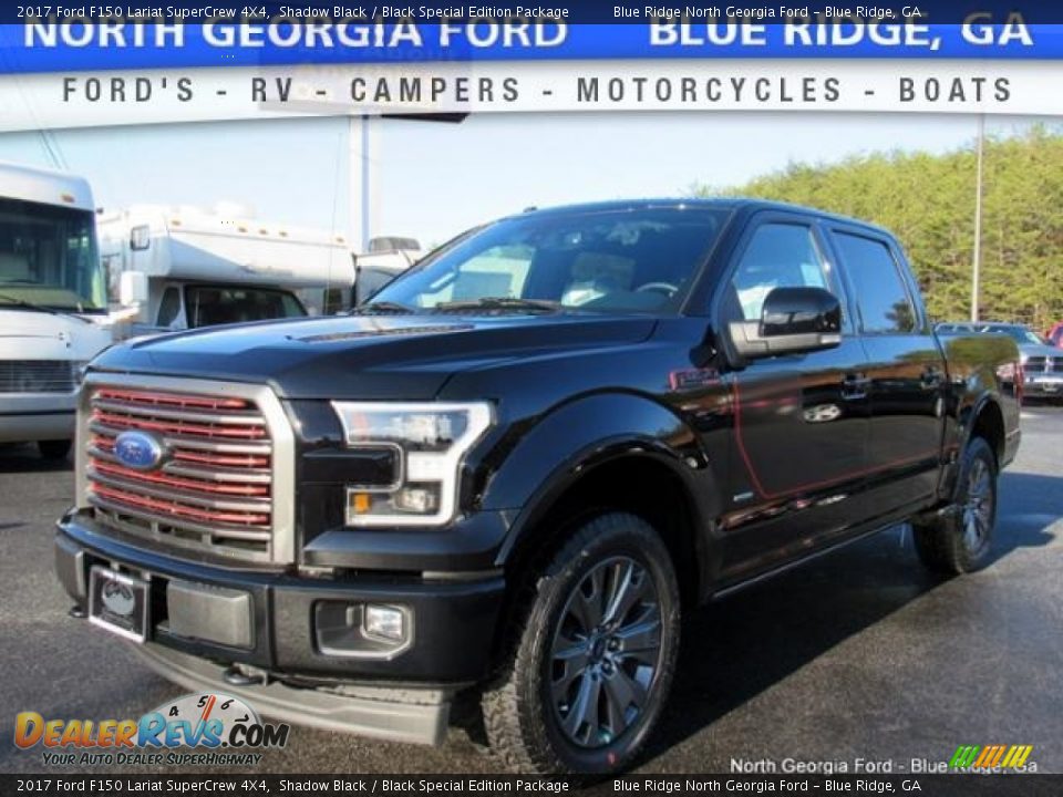 2017 Ford F150 Lariat SuperCrew 4X4 Shadow Black / Black Special Edition Package Photo #1
