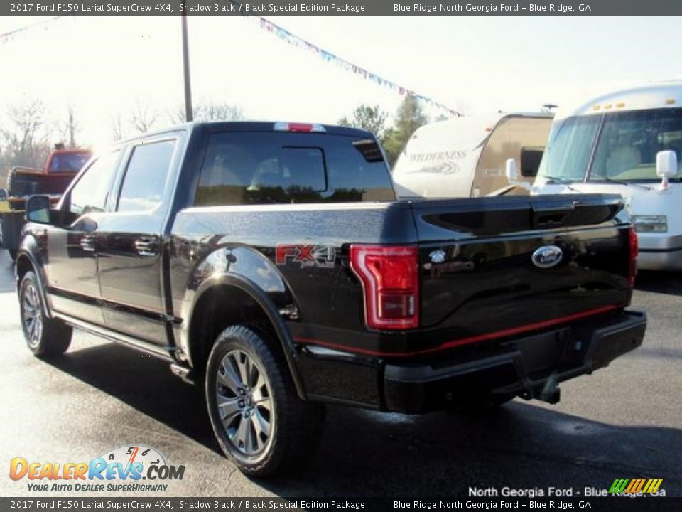 2017 Ford F150 Lariat SuperCrew 4X4 Shadow Black / Black Special Edition Package Photo #3