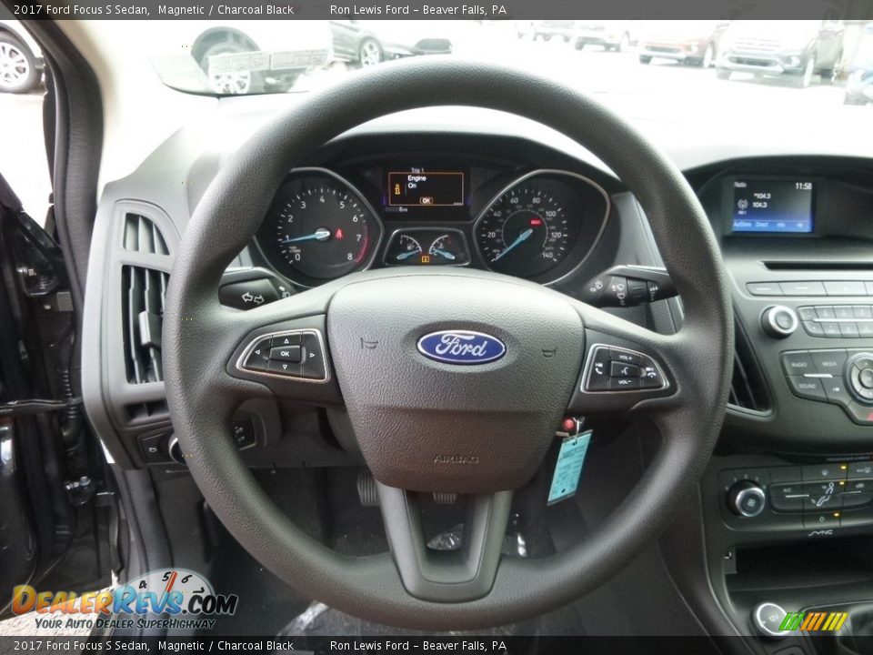 2017 Ford Focus S Sedan Steering Wheel Photo #16