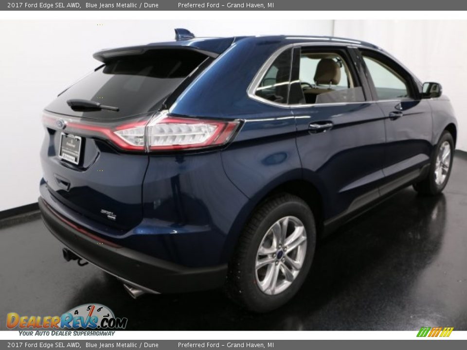 2017 Ford Edge SEL AWD Blue Jeans Metallic / Dune Photo #10