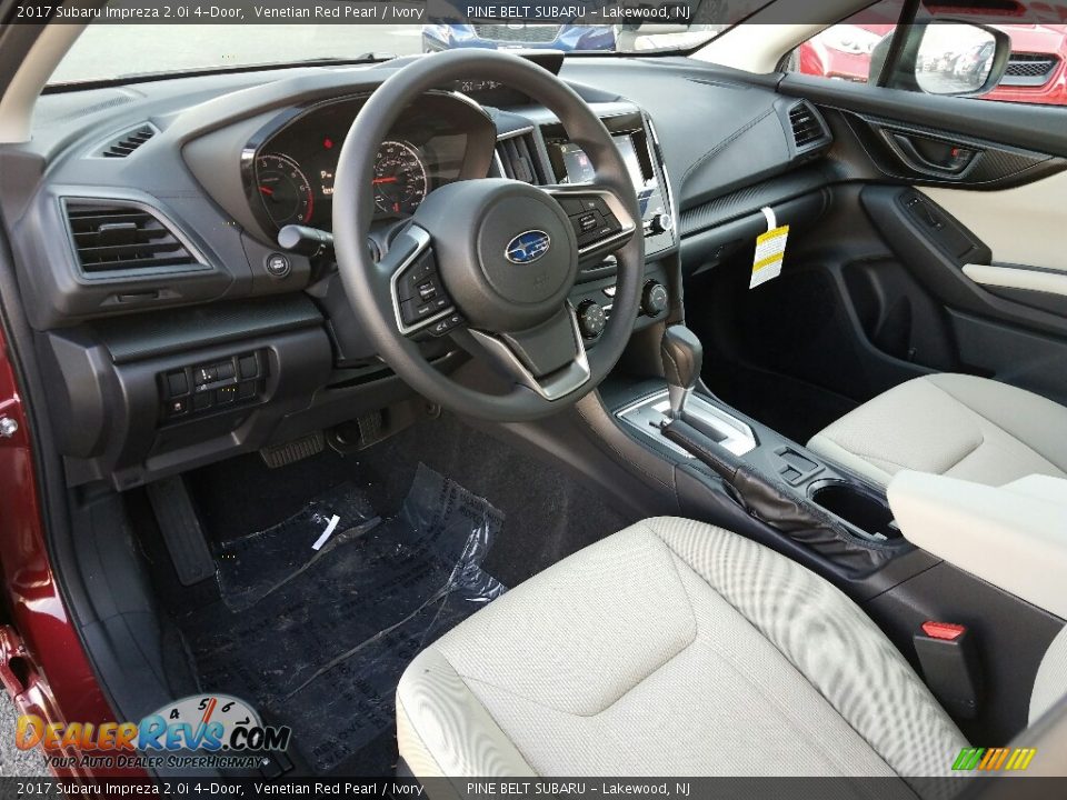 Ivory Interior - 2017 Subaru Impreza 2.0i 4-Door Photo #7