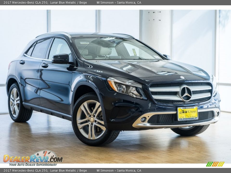 2017 Mercedes-Benz GLA 250 Lunar Blue Metallic / Beige Photo #12