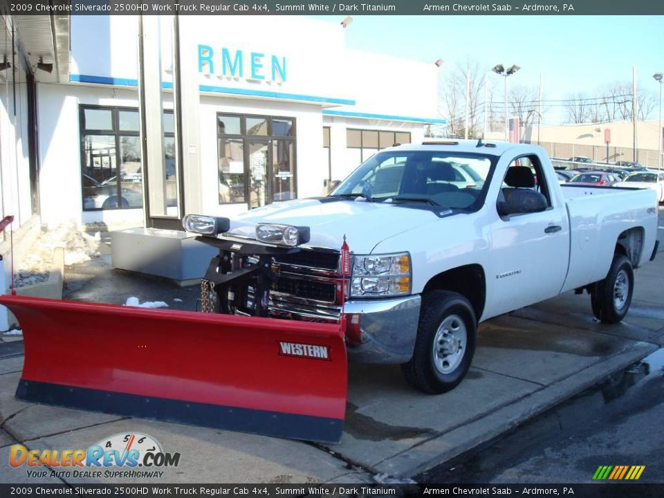 2009 Chevrolet Silverado 2500HD Work Truck Regular Cab 4x4 Summit White / Dark Titanium Photo #1