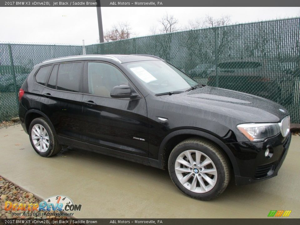 2017 BMW X3 xDrive28i Jet Black / Saddle Brown Photo #1