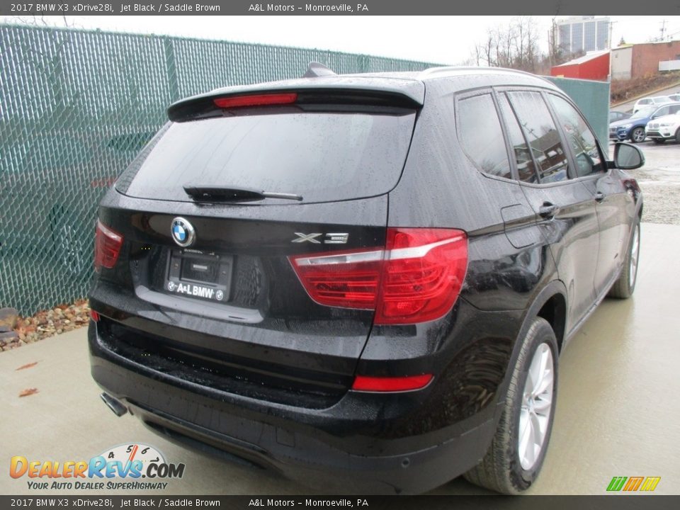 2017 BMW X3 xDrive28i Jet Black / Saddle Brown Photo #4