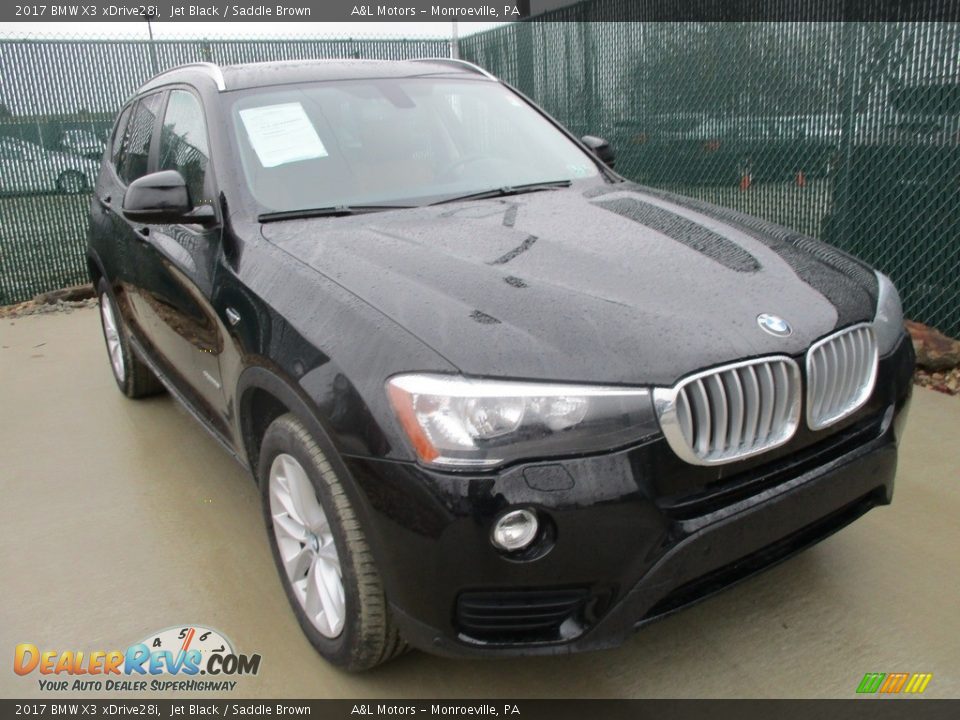 2017 BMW X3 xDrive28i Jet Black / Saddle Brown Photo #5