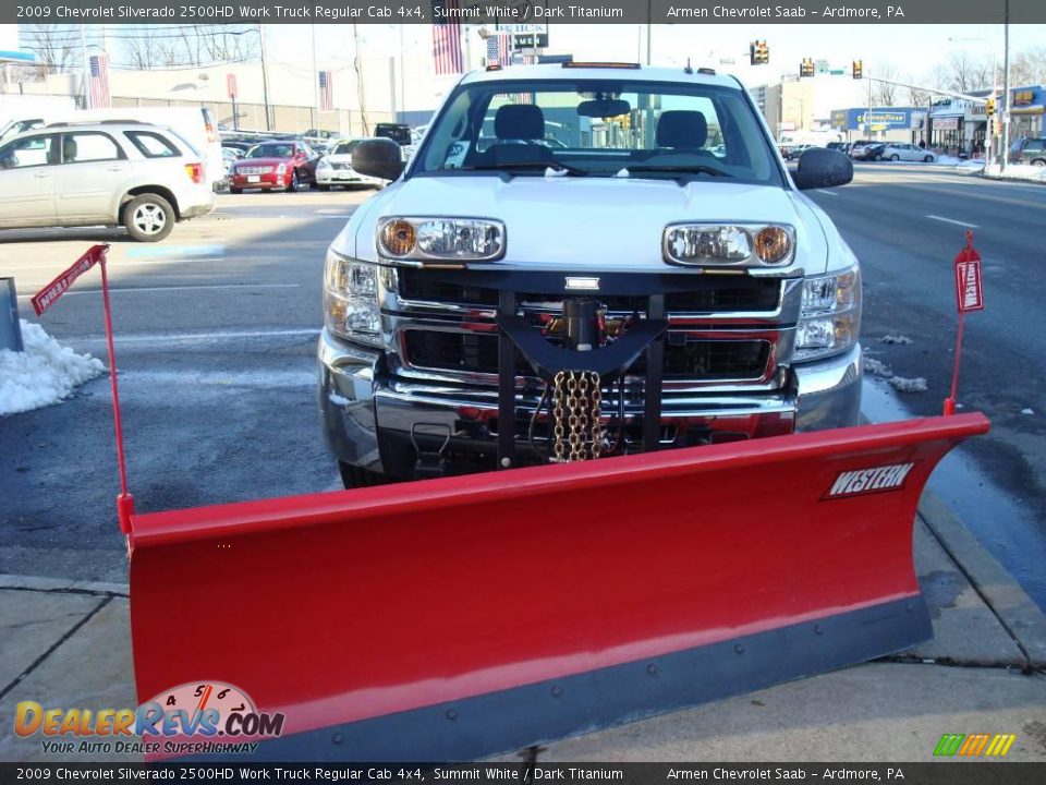 2009 Chevrolet Silverado 2500HD Work Truck Regular Cab 4x4 Summit White / Dark Titanium Photo #2