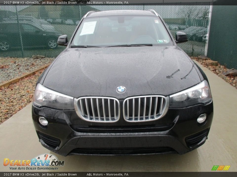 2017 BMW X3 xDrive28i Jet Black / Saddle Brown Photo #6