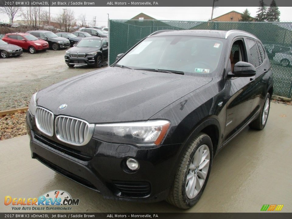 2017 BMW X3 xDrive28i Jet Black / Saddle Brown Photo #7
