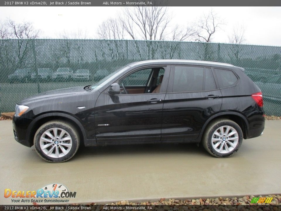2017 BMW X3 xDrive28i Jet Black / Saddle Brown Photo #8