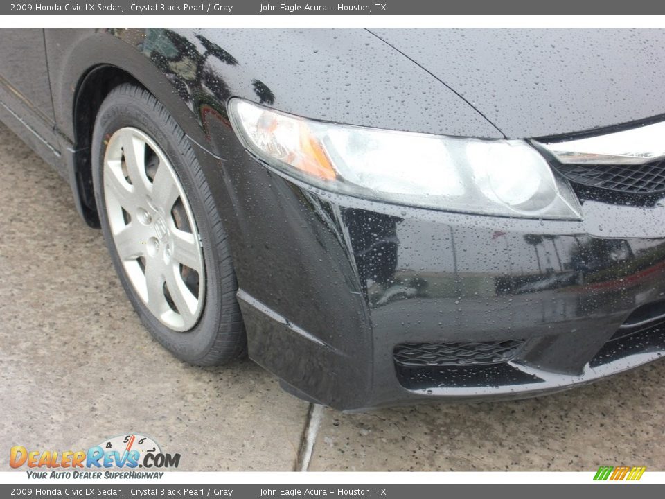 2009 Honda Civic LX Sedan Crystal Black Pearl / Gray Photo #10