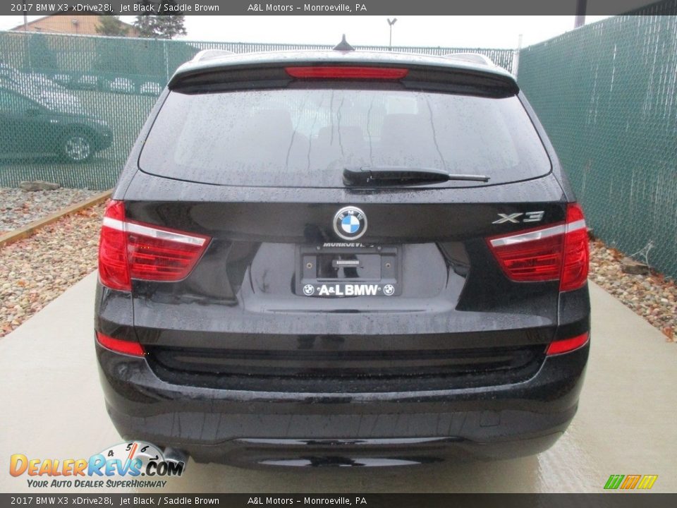2017 BMW X3 xDrive28i Jet Black / Saddle Brown Photo #9